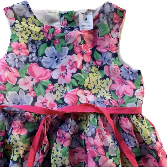 Floral Dress Carter's 9 Months Baby Girl - Picture 5 of 12